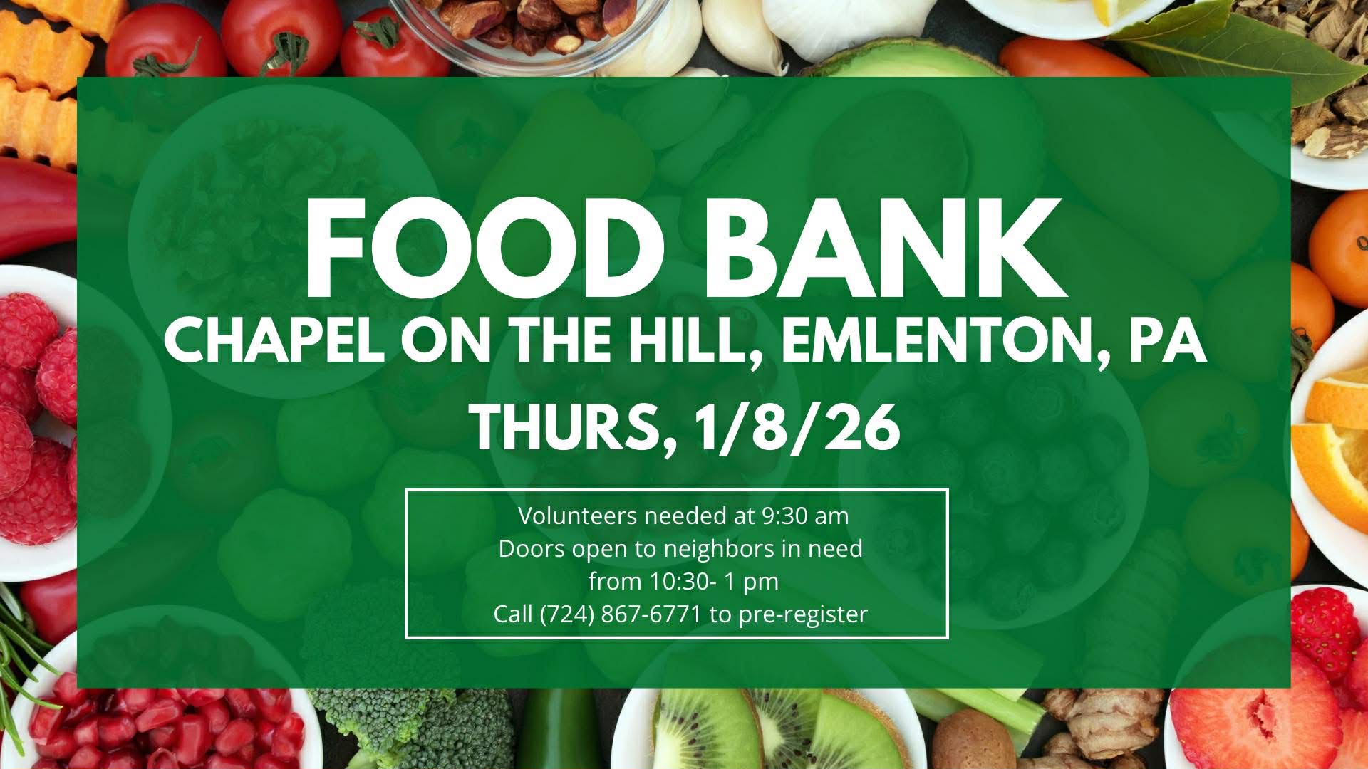 food bank announcement