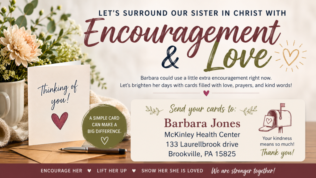 encouragement for barb jones