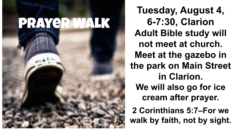 Prayer Walk Clarion